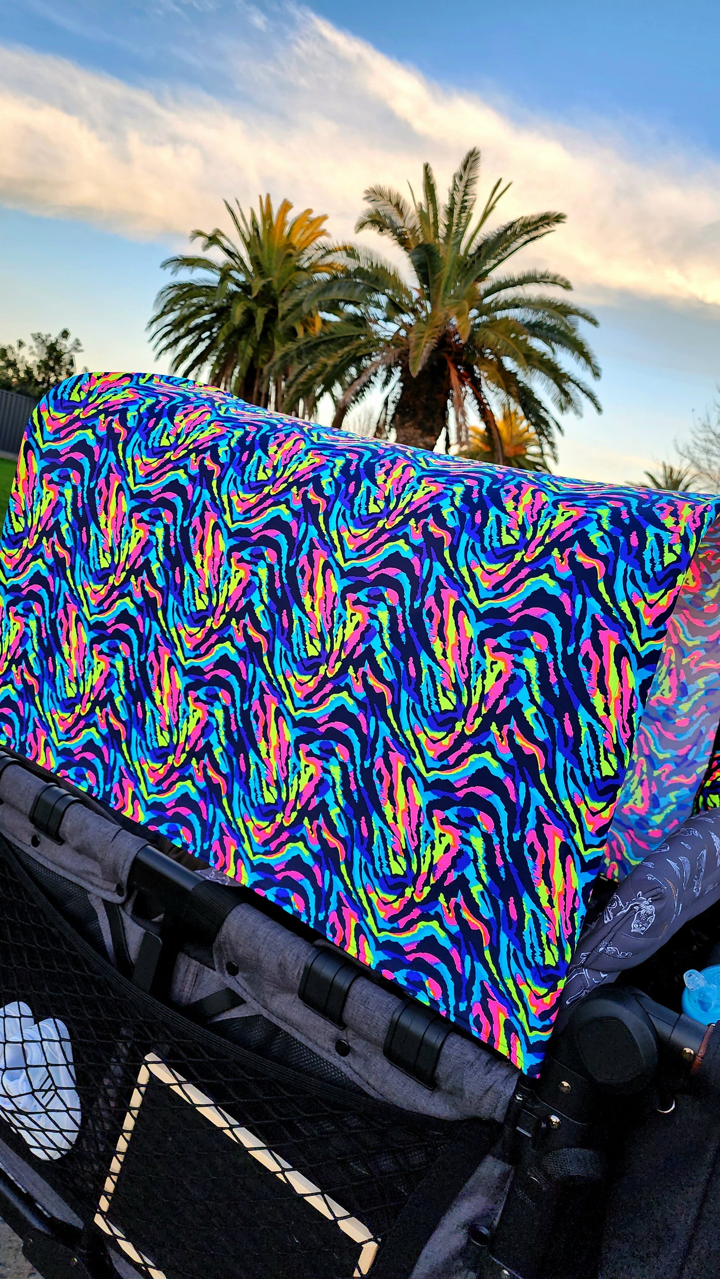 Rainbow Zebra Wonderfold W4 Canopy